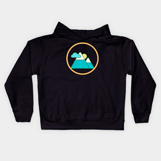 Mountains Kids Hoodie by Climbinghub